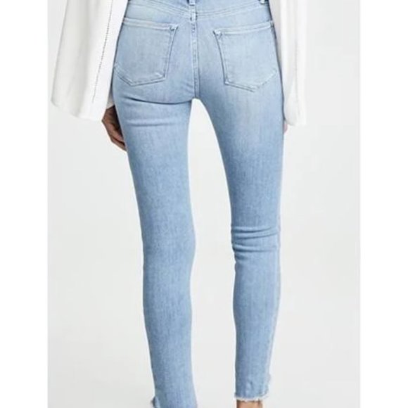 Frame Jeans Le High Triangle Skinny High Waist Raw Edge Boho Size 24 #LHSKTR801 - Picture 2 of 13